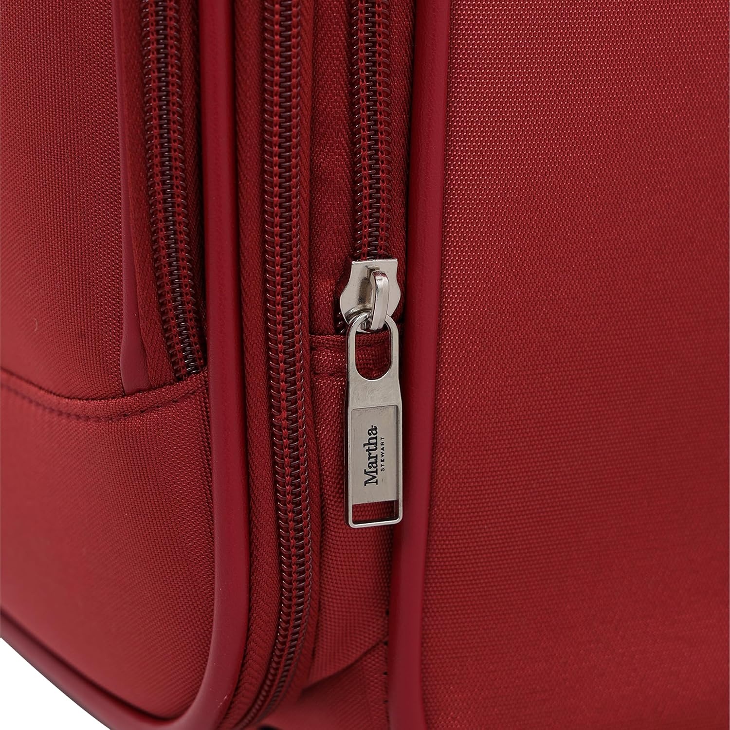 image:imageMartha Stewart Softside Checked Luggage 31 Extra Large Expandable Suitcase Large Checked Bag with Organized Interior amp 360 Spinner Wheels Light GrayTerra Cotta