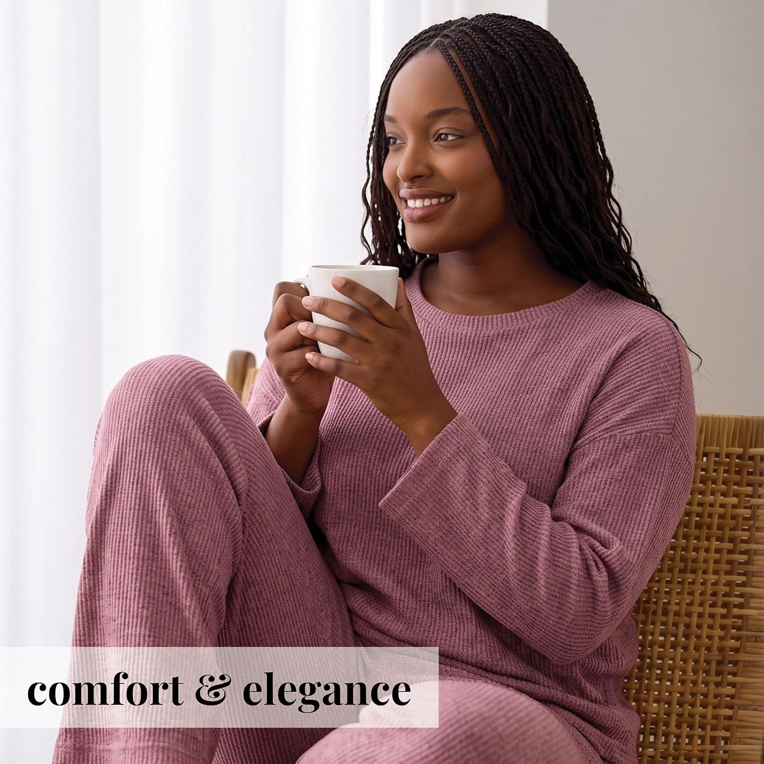 image:imageMartha Stewart Pajamas Womens 2 Piece PJ Sets Soft Luxury Loungewear for Home or GiftDusk Melange