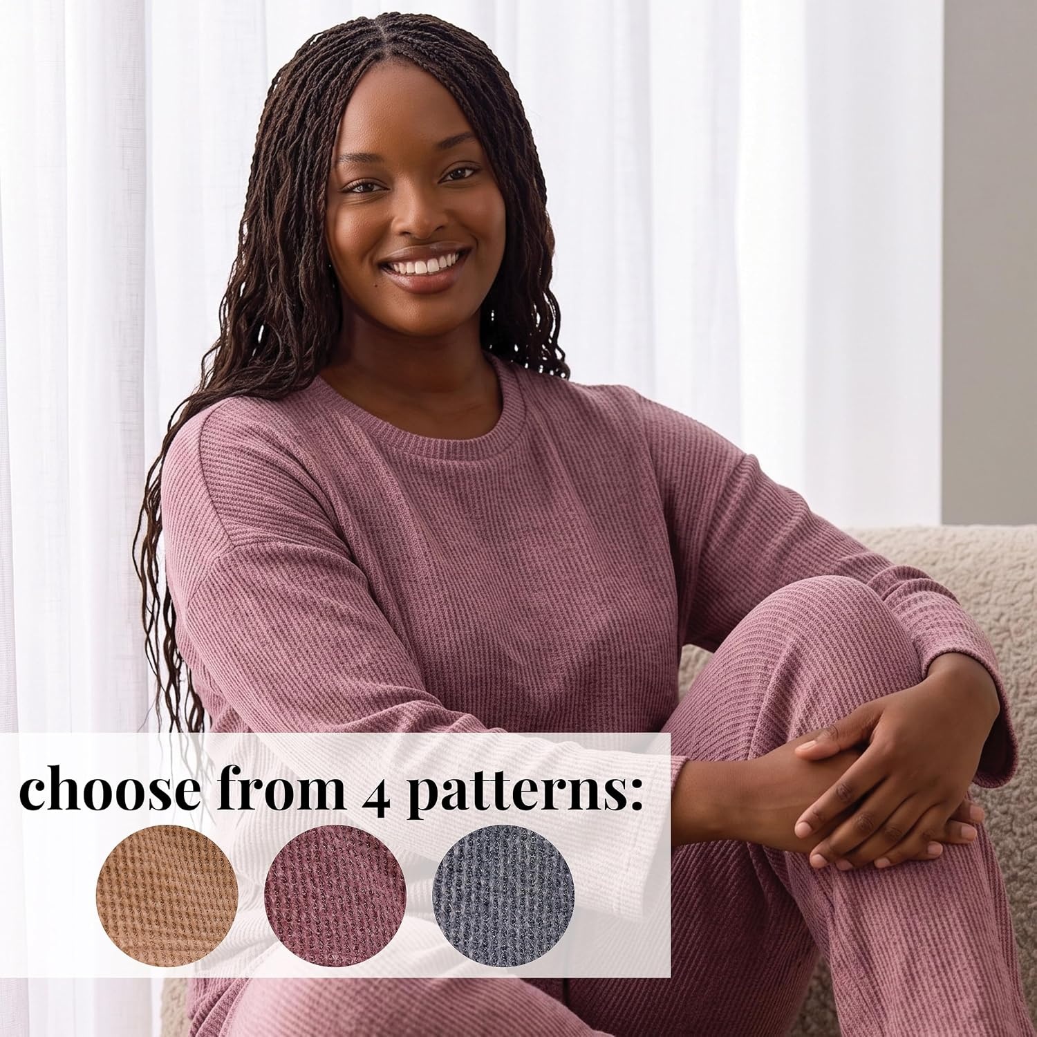 image:imageMartha Stewart Pajamas Womens 2 Piece PJ Sets Soft Luxury Loungewear for Home or GiftDusk Melange
