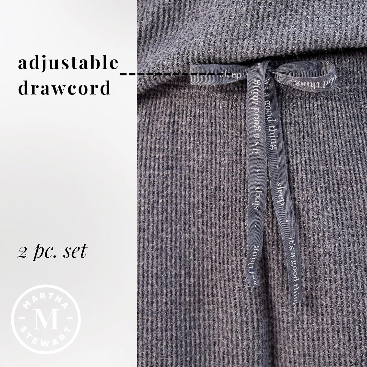 image:imageMartha Stewart Pajamas Womens 2 Piece PJ Sets Soft Luxury Loungewear for Home or GiftGrey Melange
