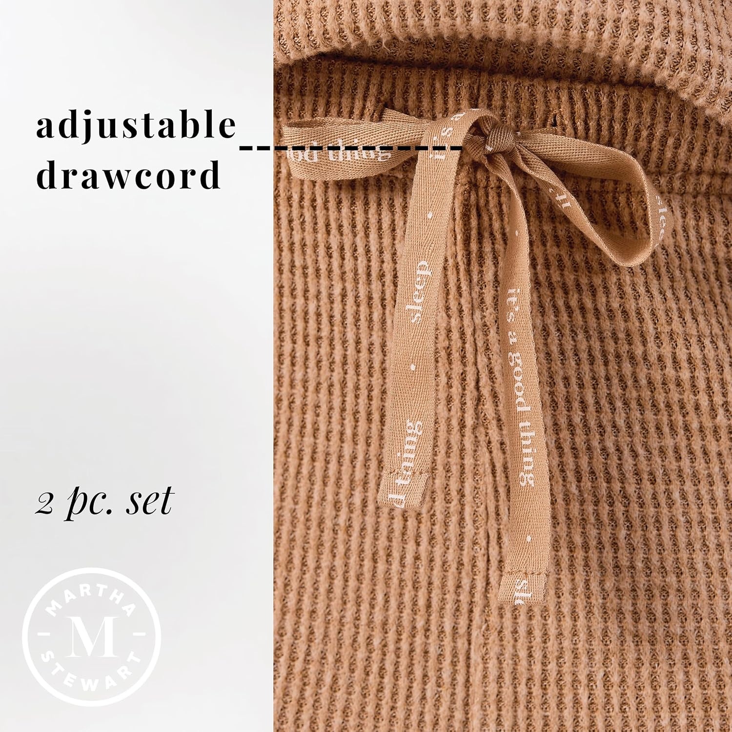image:imageMartha Stewart Pajamas Womens 2 Piece PJ Sets Soft Luxury Loungewear for Home or GiftTan Melange