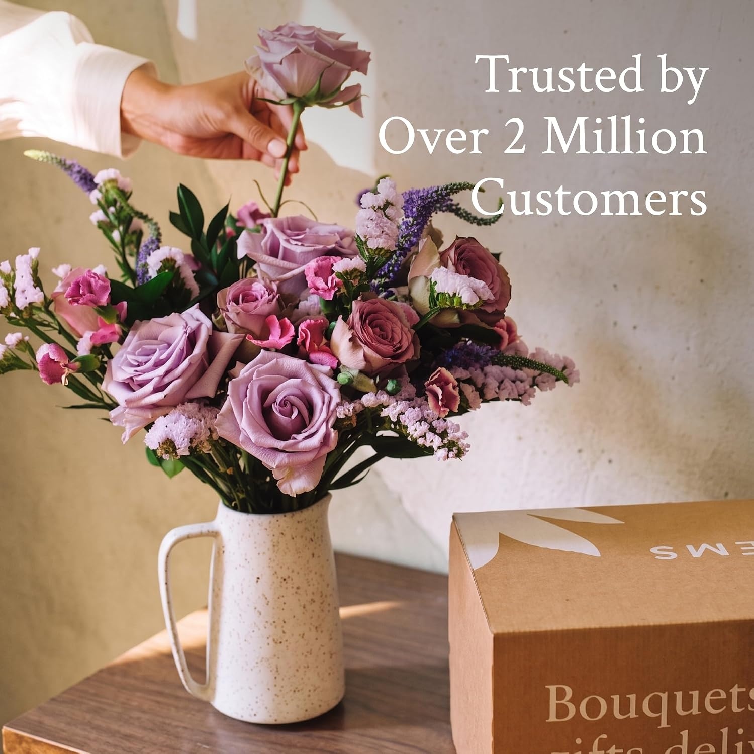 image:imageMartha Stewart x UrbanStems Nimbus Blue amp White Rose Fresh Flowers Bouquet