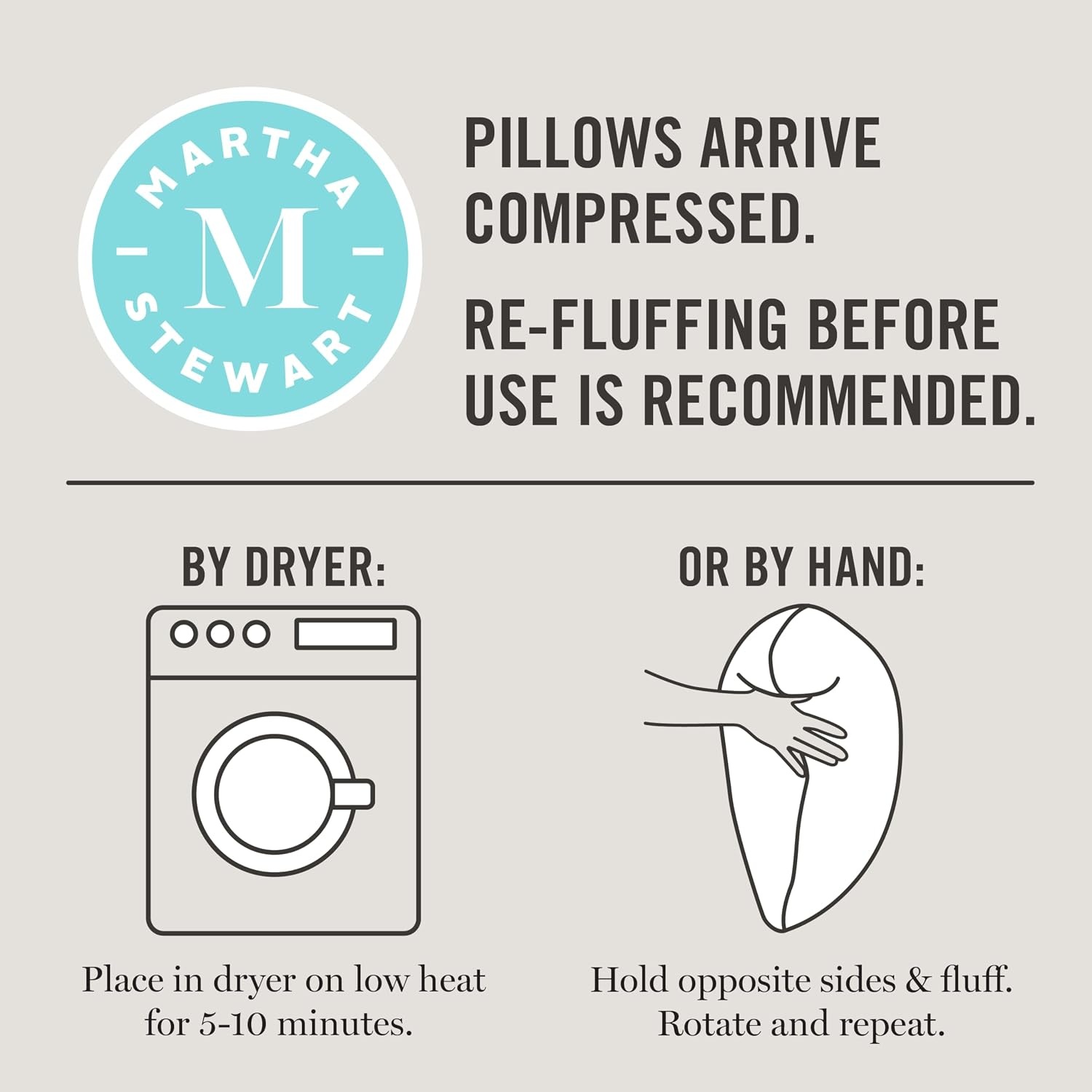 image:imageMartha Stewart Down Alternative Pillow StomachBackSide King 2Pack