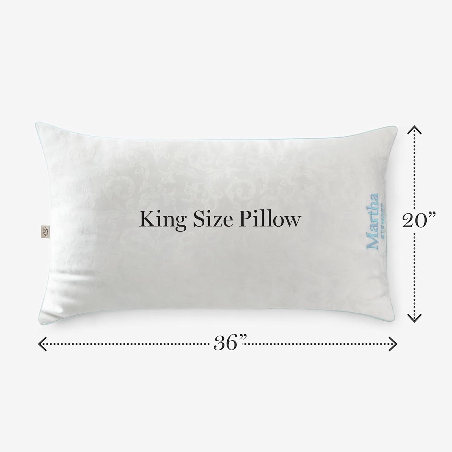 image:imageMartha Stewart Down Alternative Pillow StomachBackSide King 2Pack