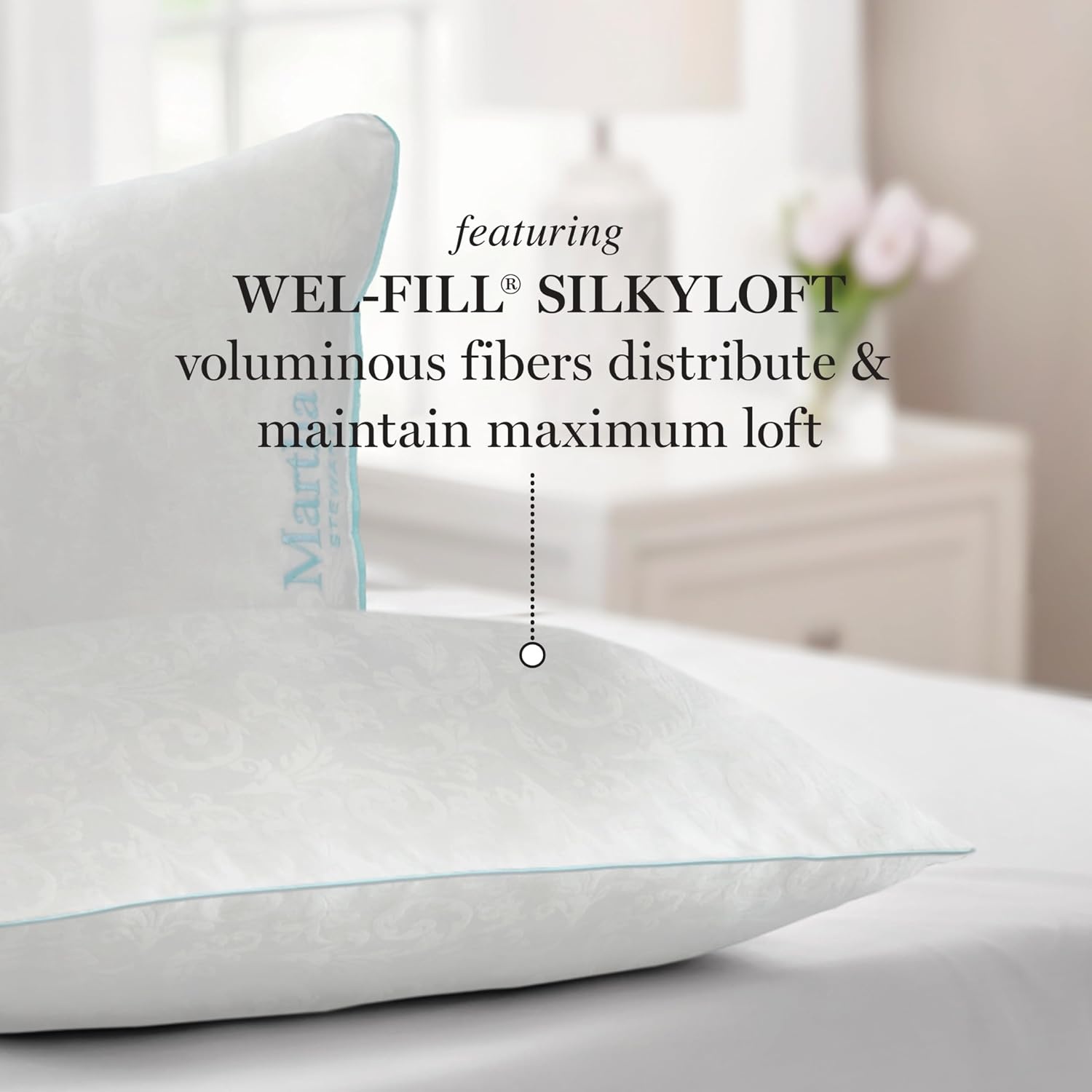 image:imageMartha Stewart Down Alternative Pillow StomachBackSide StdQueen 2PkWhite