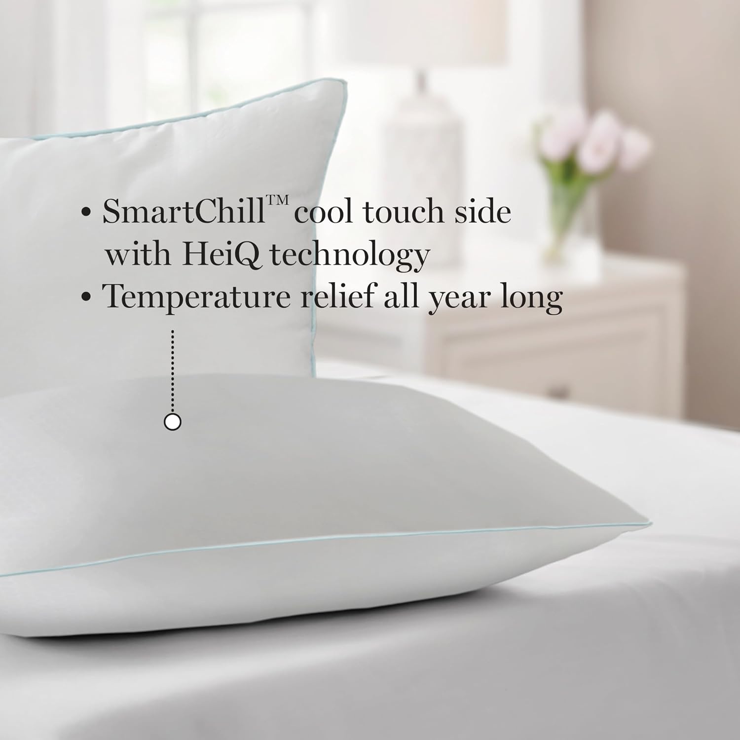 image:imageMartha Stewart Down Alternative Pillow StomachBackSide StdQueen 2PkWhite