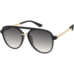 Martha Stewart Geometric Aviator Soft-Teardrop Plastic Frame with a Sculpted Brow Bar, Slim Metal Bridge