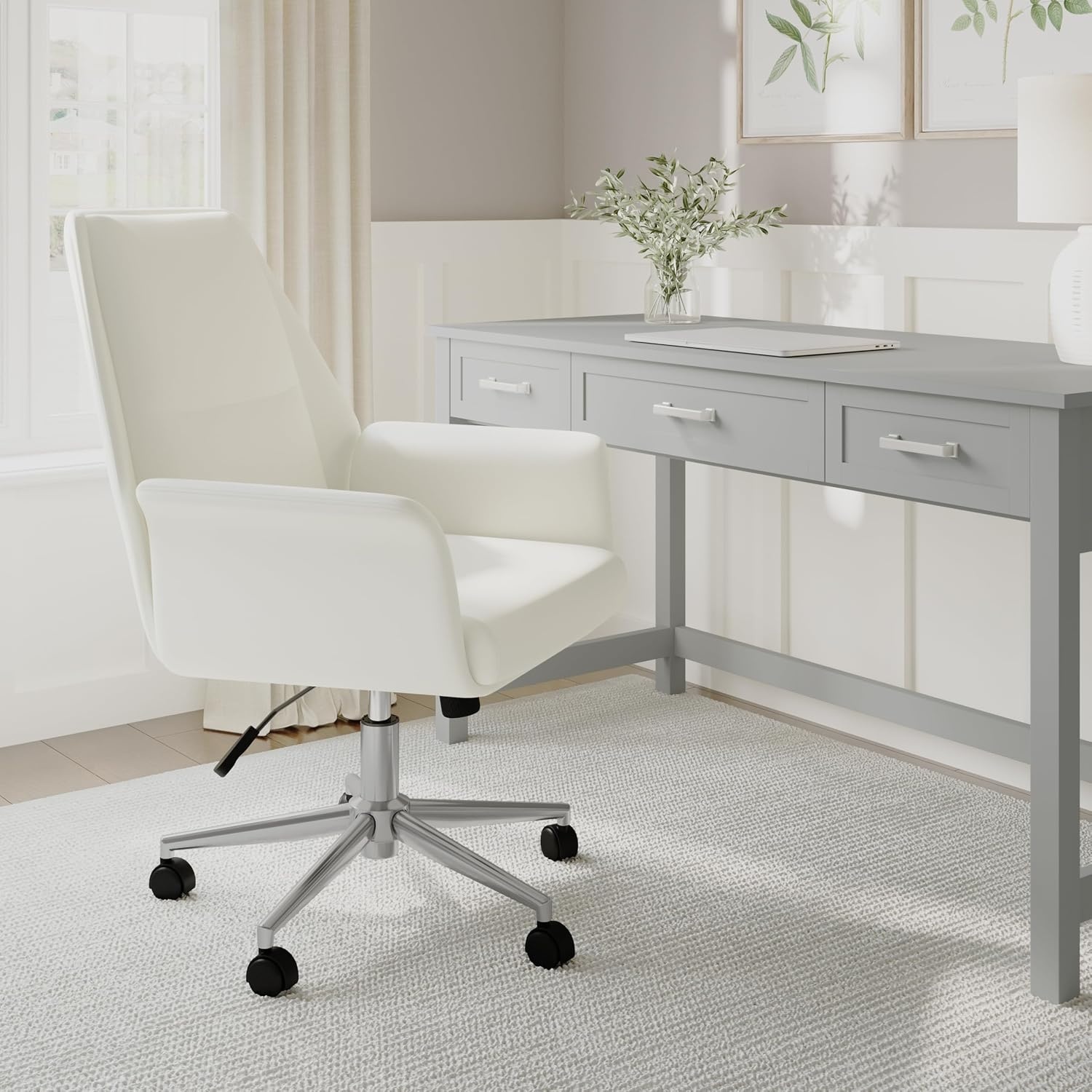 image:imageMartha Stewart Maxine Upholstered Office Chair White