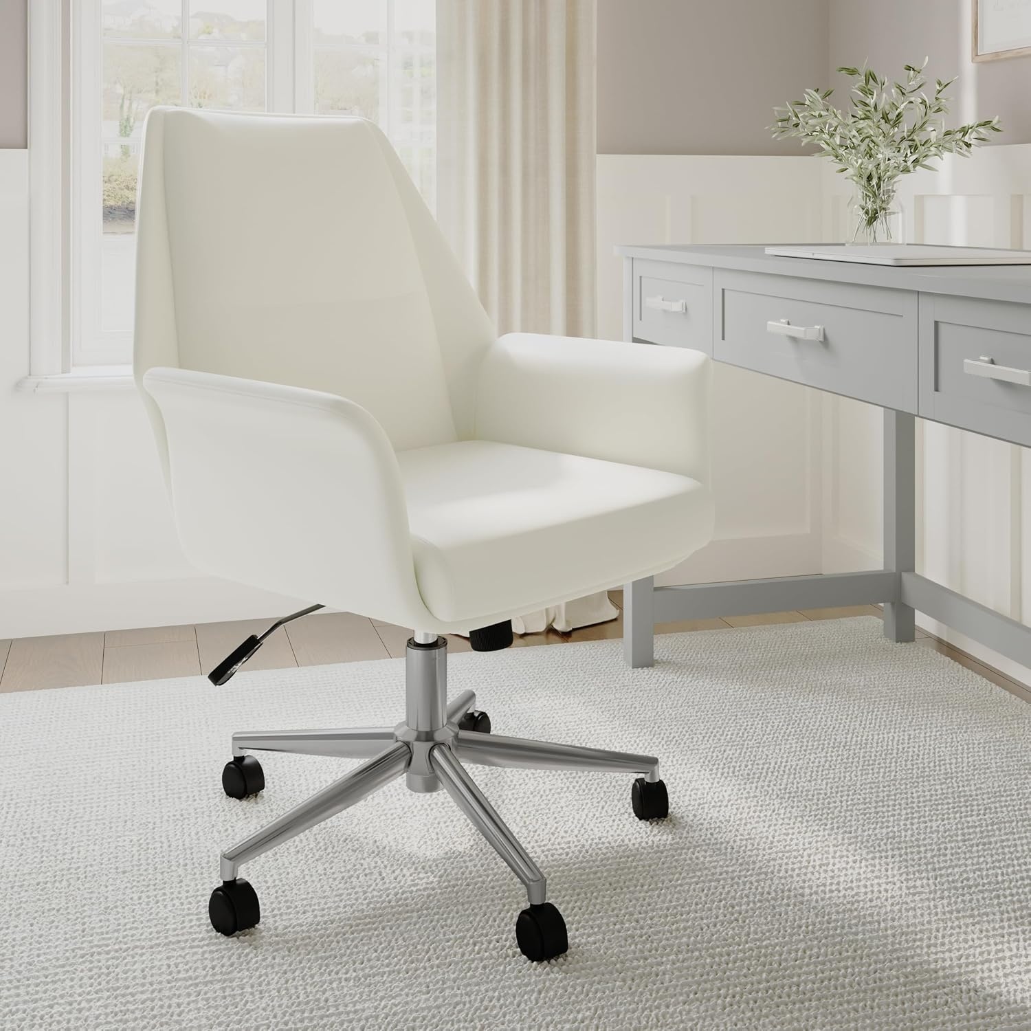 image:imageMartha Stewart Maxine Upholstered Office Chair White