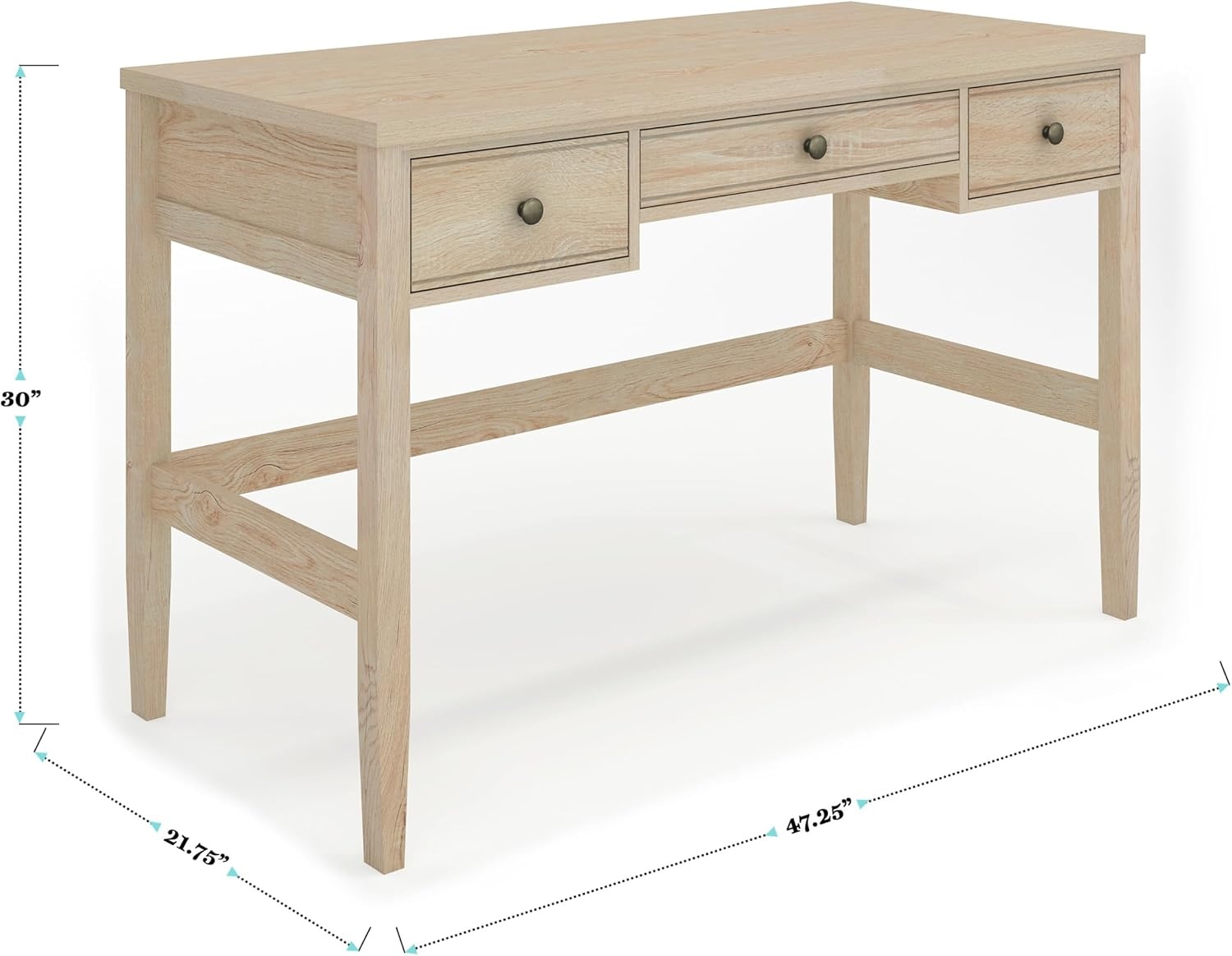 image:imageMartha Stewart Rhett Writing Desk with Tapered Legs Light Natural