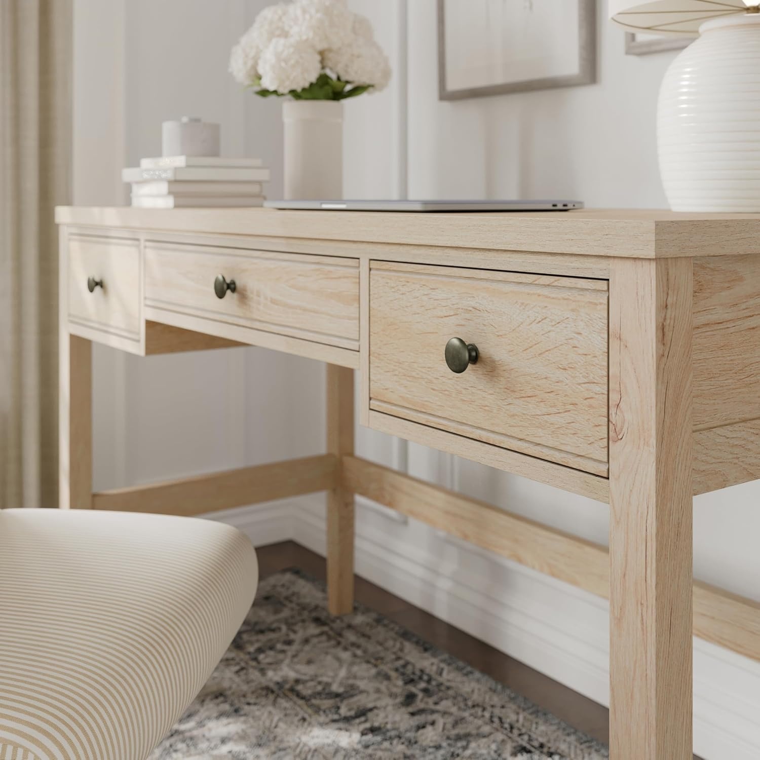image:imageMartha Stewart Rhett Writing Desk with Tapered Legs Light Natural