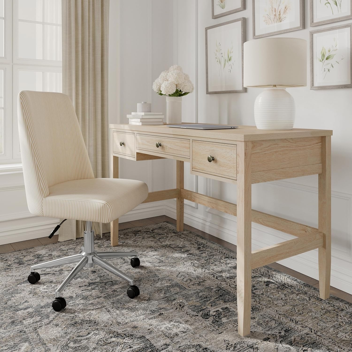 image:imageMartha Stewart Rhett Writing Desk with Tapered Legs Light Natural