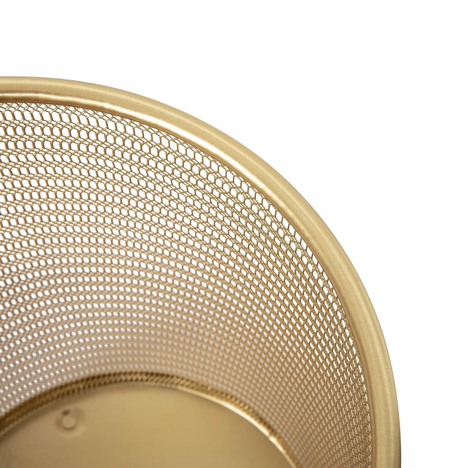 image:imageMartha Stewart Ryder 45 Gallon Mesh Metal Wastebasket GoldSet of 1