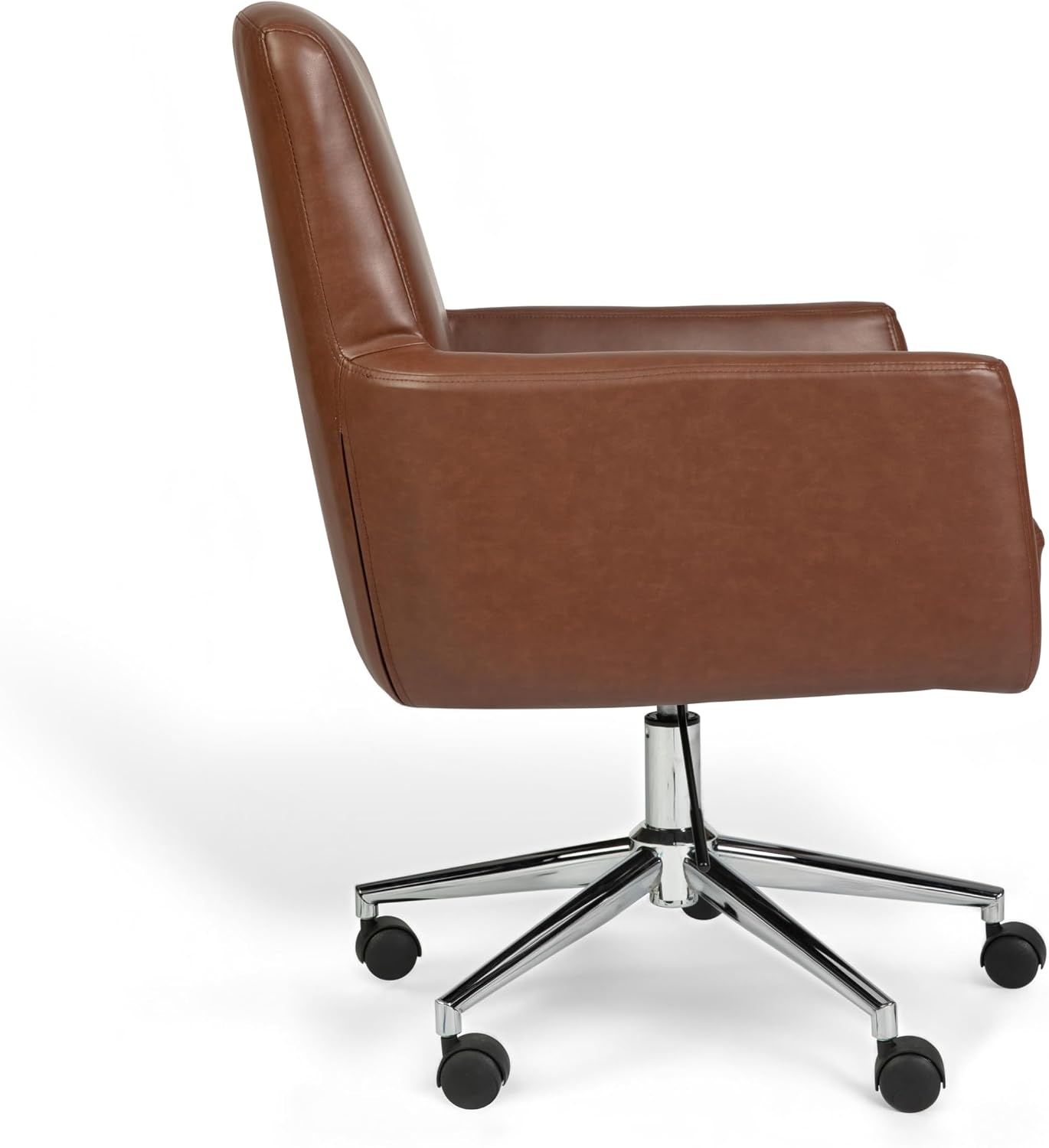 image:imageMartha Stewart Zaya Upholstered Office Chair Saddle Brown