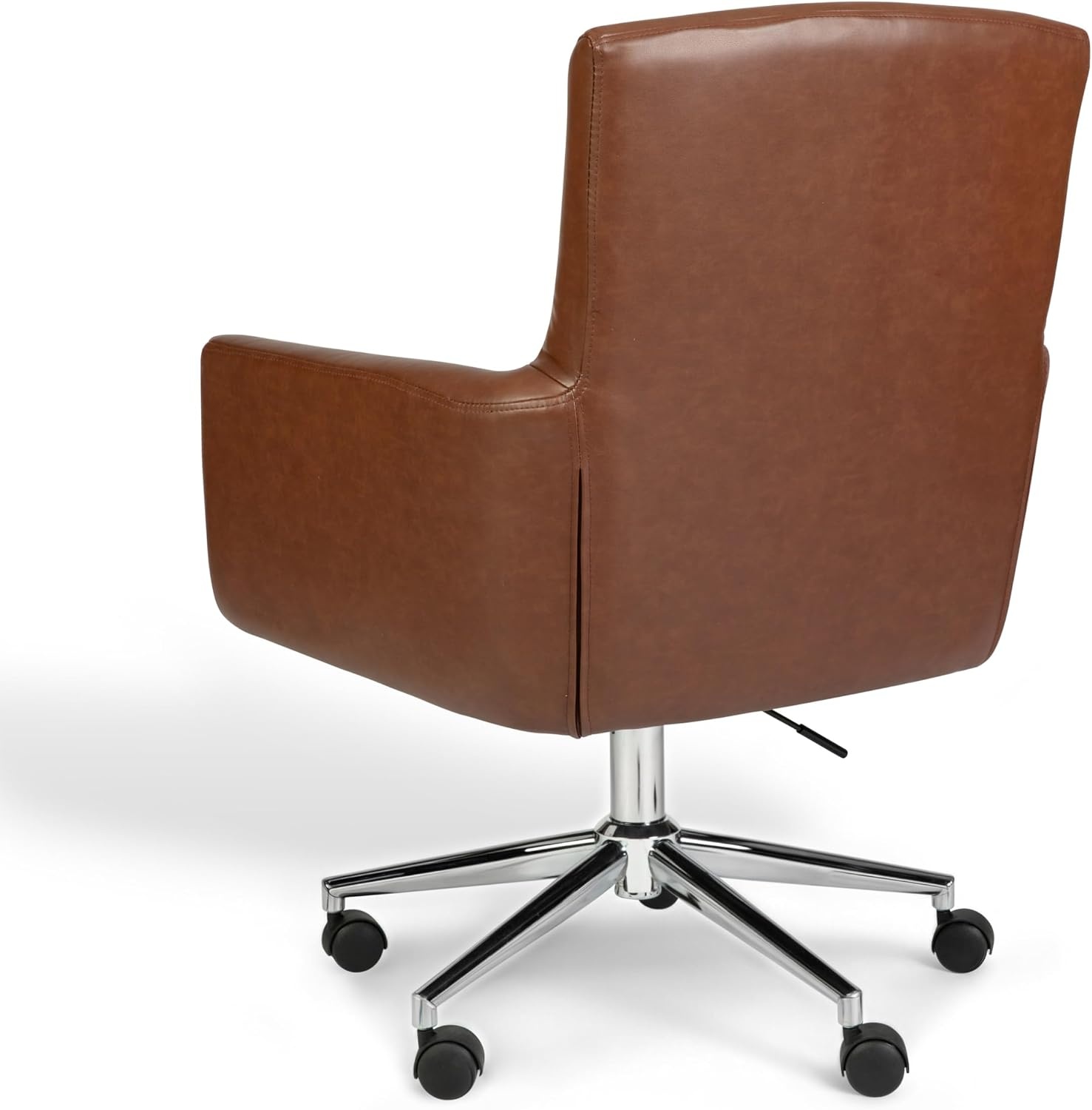 image:imageMartha Stewart Zaya Upholstered Office Chair Saddle Brown
