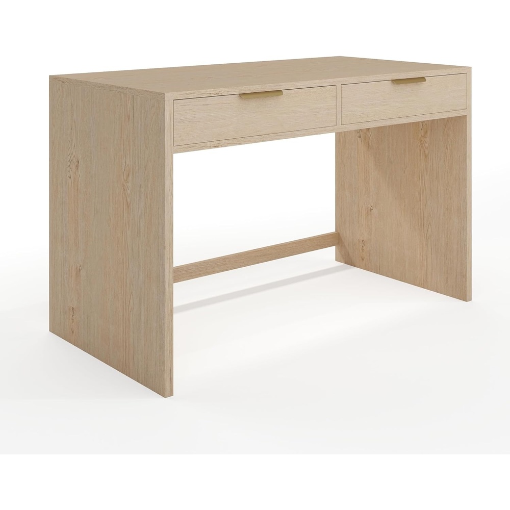 image:imageMartha Stewart Kayden Modular SingleDrawer Desk Light NaturalLight Natural FrameBrushed Gold Hardware