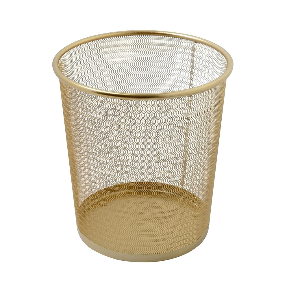 image:imageMartha Stewart Ryder 45 Gallon Mesh Metal Wastebasket GoldSet of 1