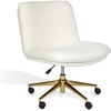 White Boucle/Polished Brass Frame
