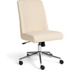 Beige Stripe Fabric/Polished Nickel Frame
