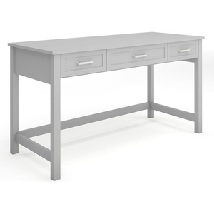 Martha Stewart Hutton 3 Drawer Shaker Style Desk, Gray